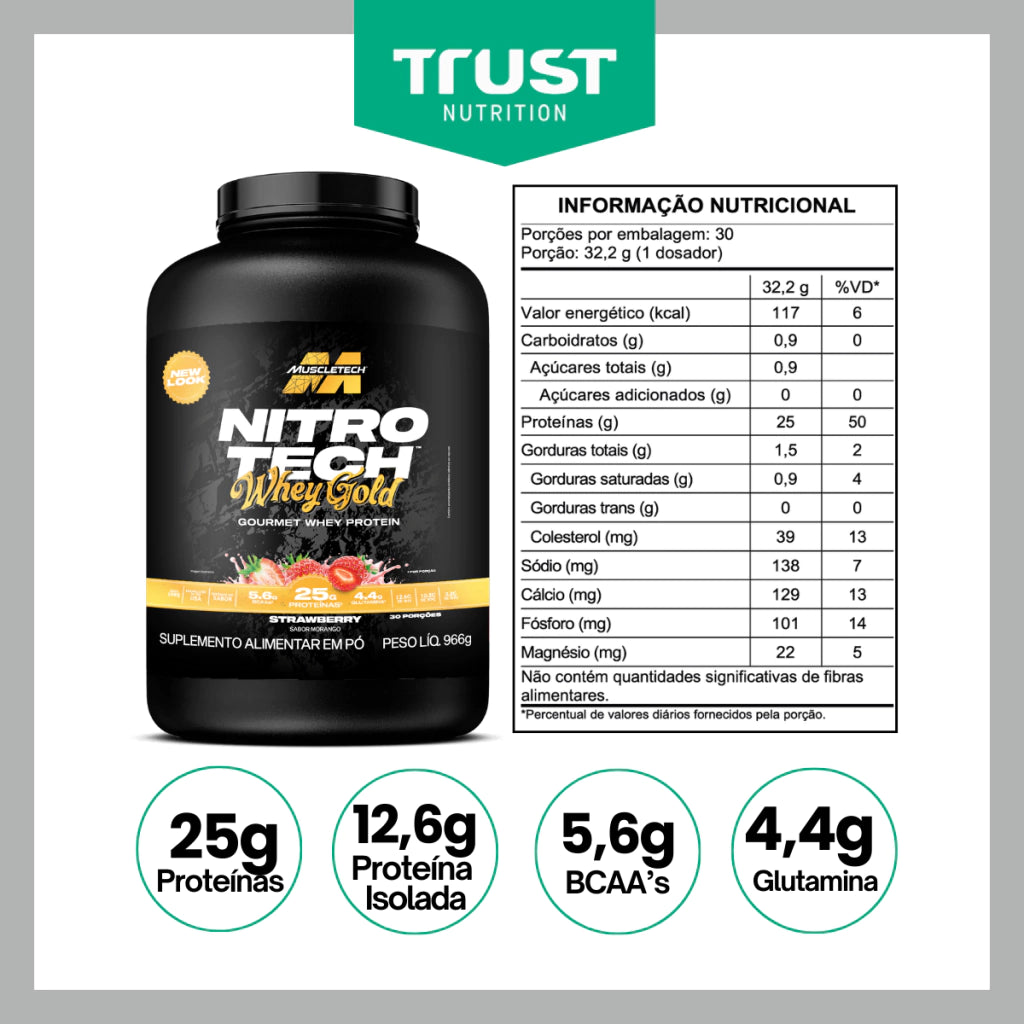 Whey Protein Nitro Tech Gold 2lb