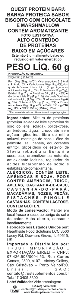 Quest protein bar smores 60g