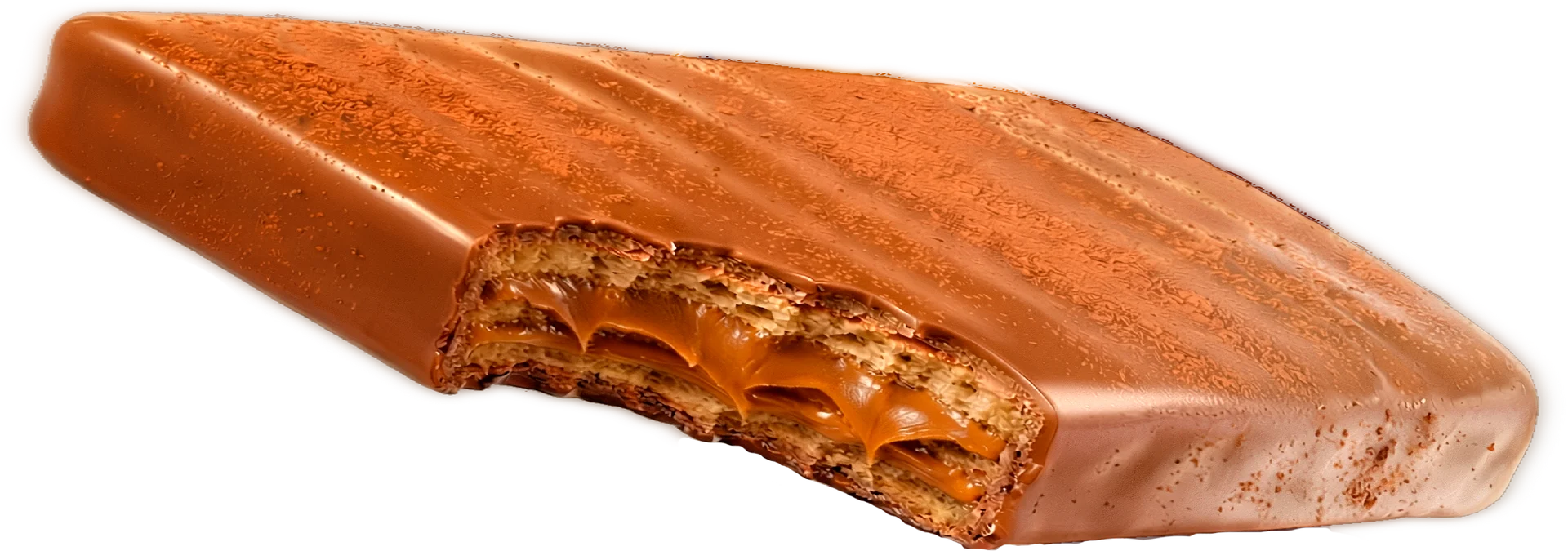 Textura interna da NitroTech Wafer Protein Bar sabor Doce de Leite