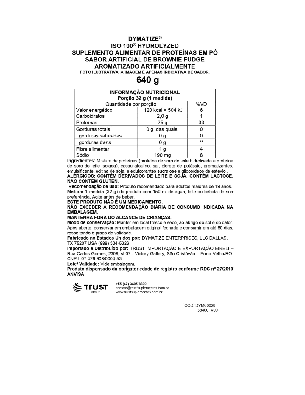 ISO 100 Hydrolyzed 1.4LB