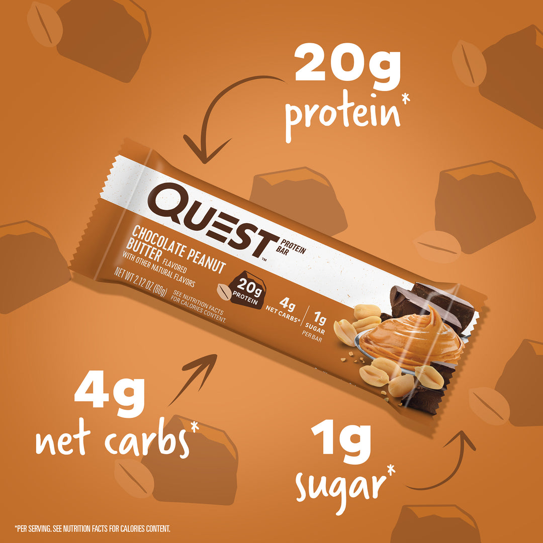 Quest Nutrition Protein Bar Choc Peanut Butter 60g