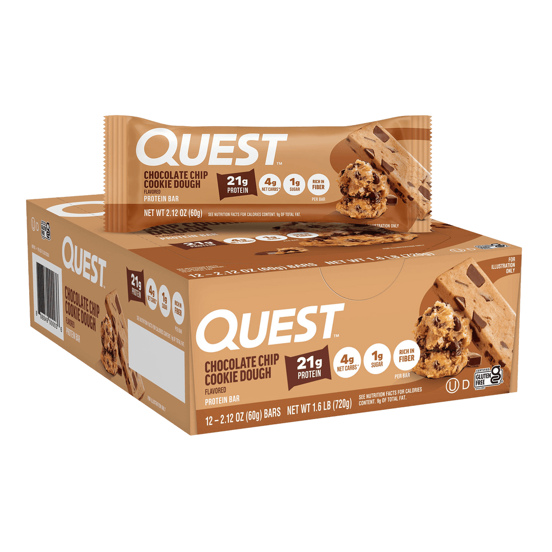 Quest protein bar chocolate chip cookie dough 60g