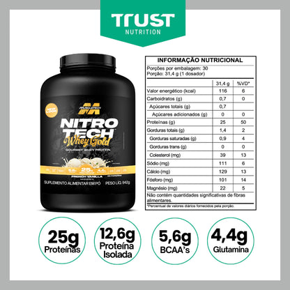 Nitro Tech 100% Whey Gold 30 Doses