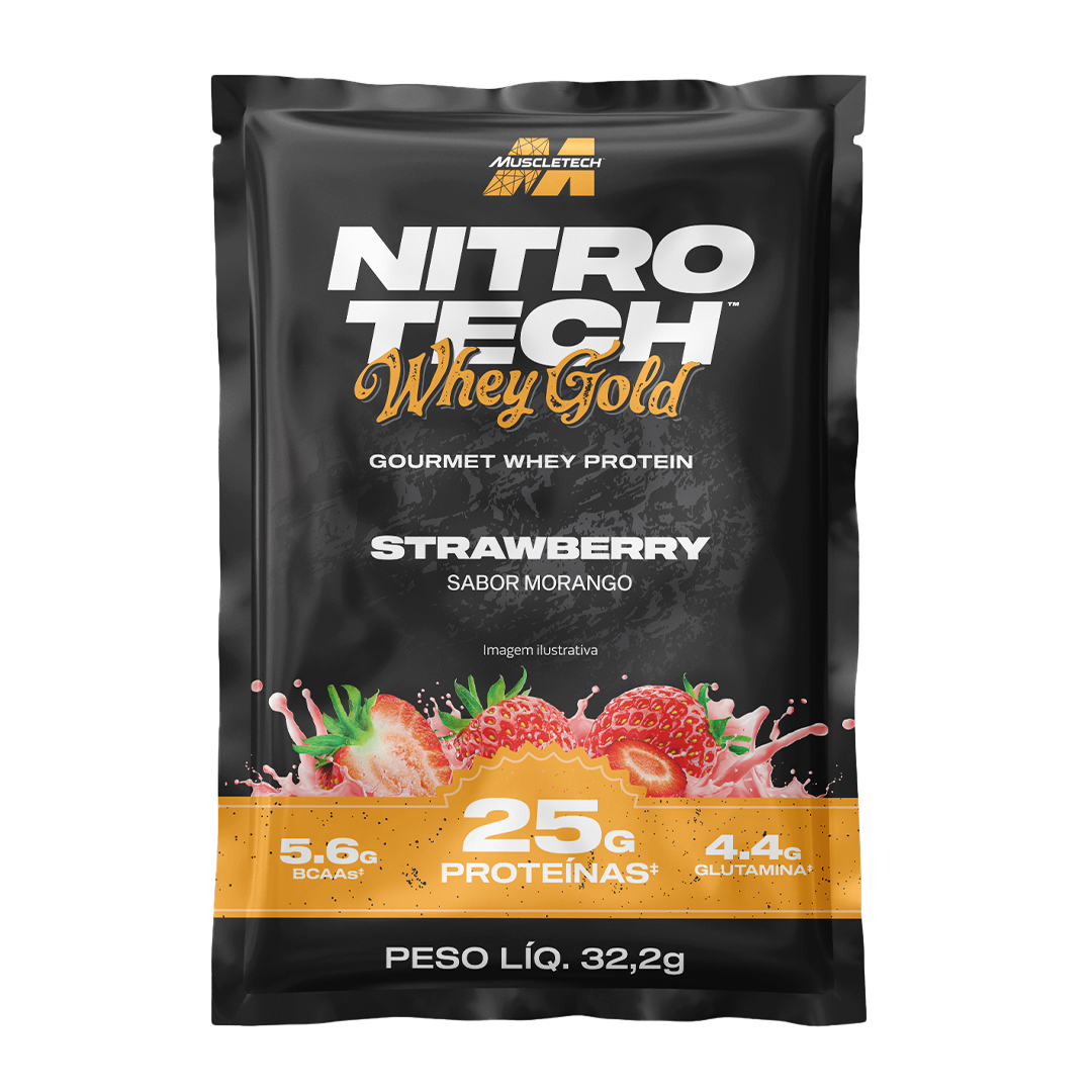 Sachê Muscle Tech Whey Gold Morango 32gr