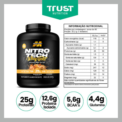 Nitro Tech 100% Whey Gold 60 Doses