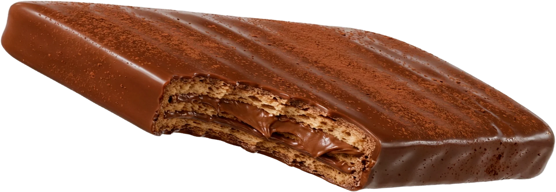 Textura interna da NitroTech Wafer Protein Bar sabor Chocolate