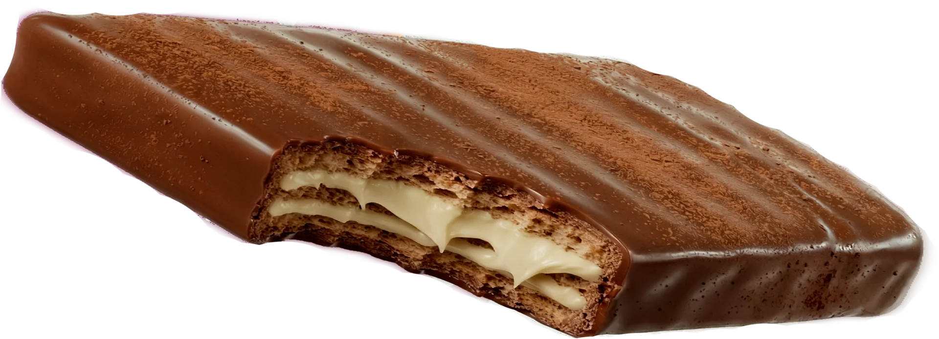Textura interna da NitroTech Wafer Protein Bar sabor Leite em Pó