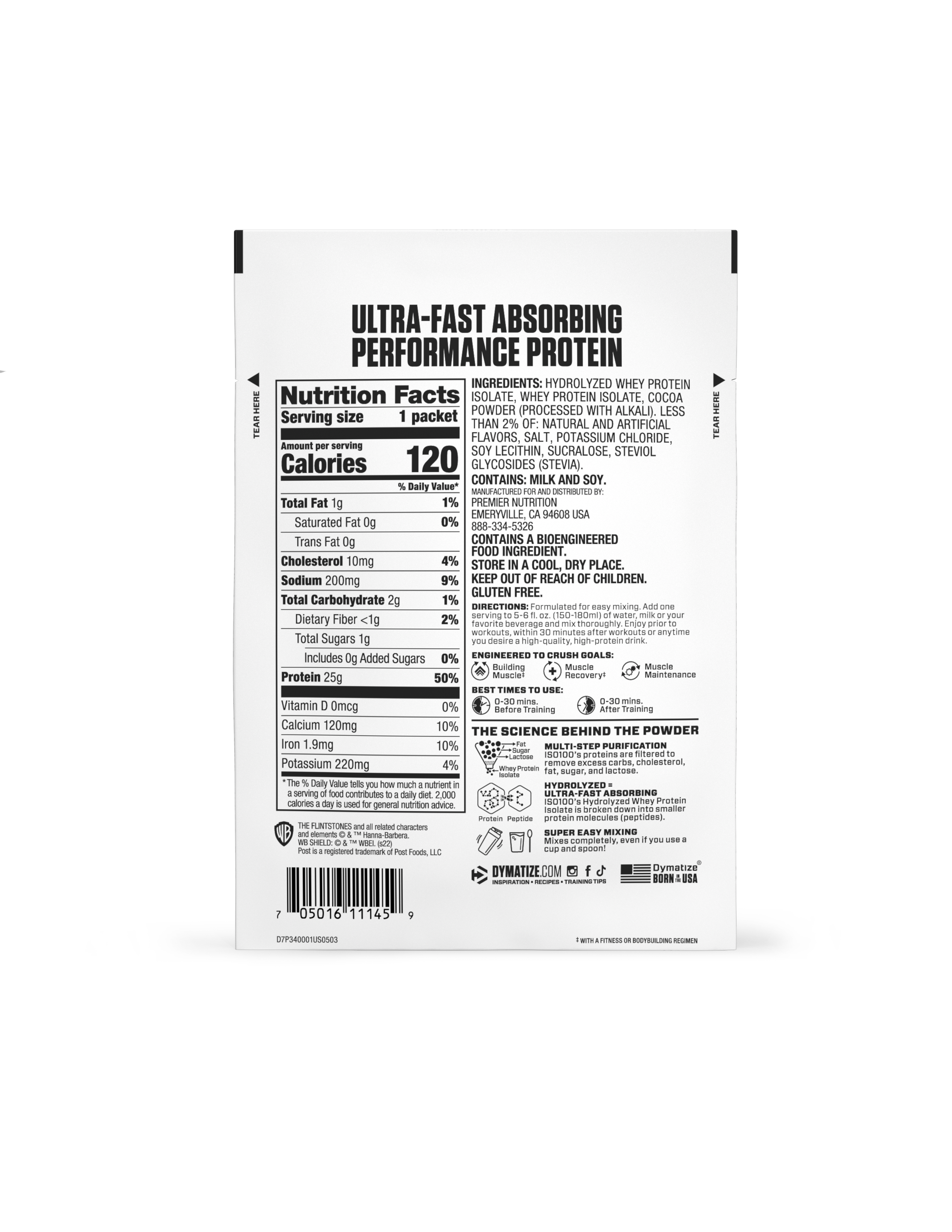 ISO100 Cocoa Peabbles 1serv 30g