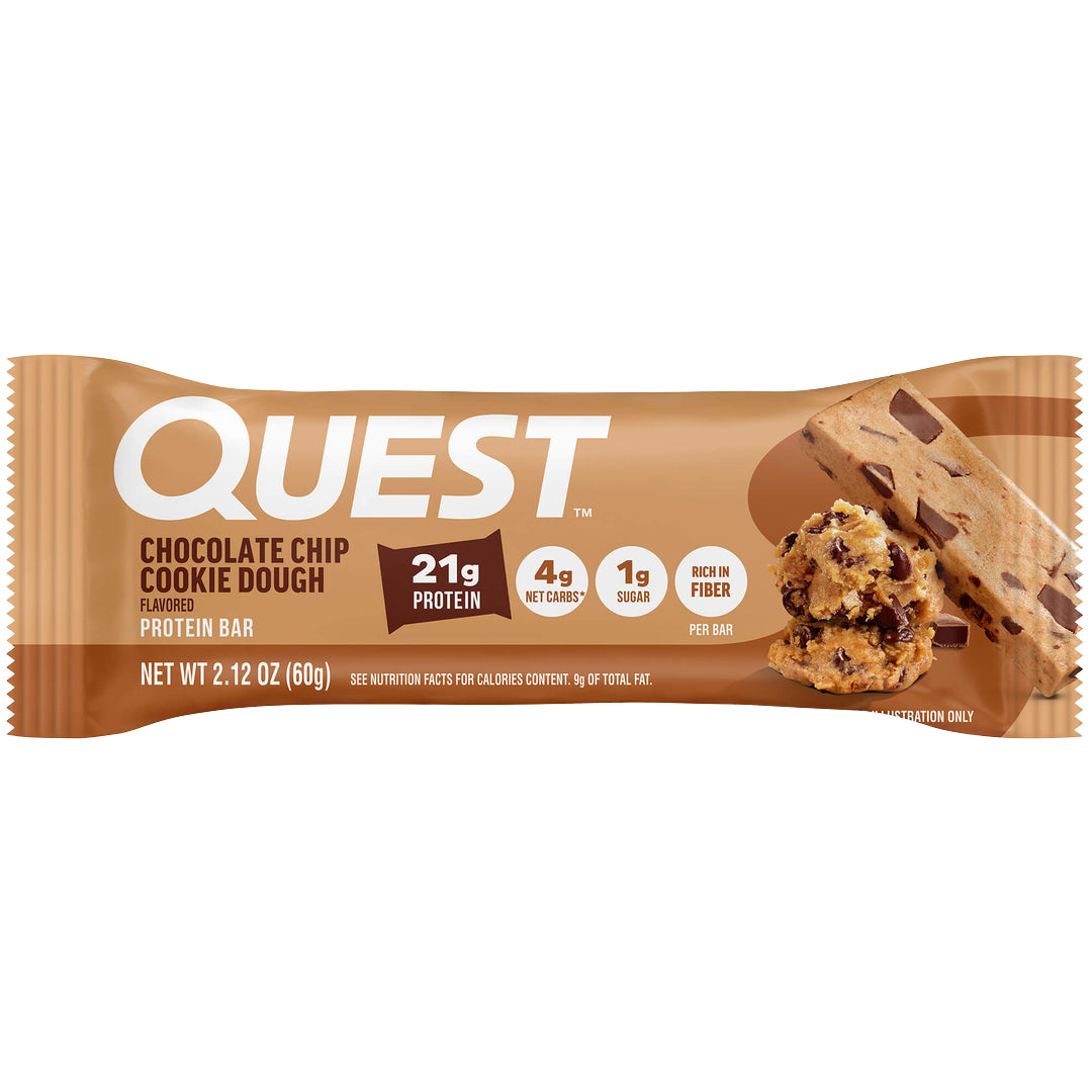 Quest protein bar chocolate chip cookie dough 60g