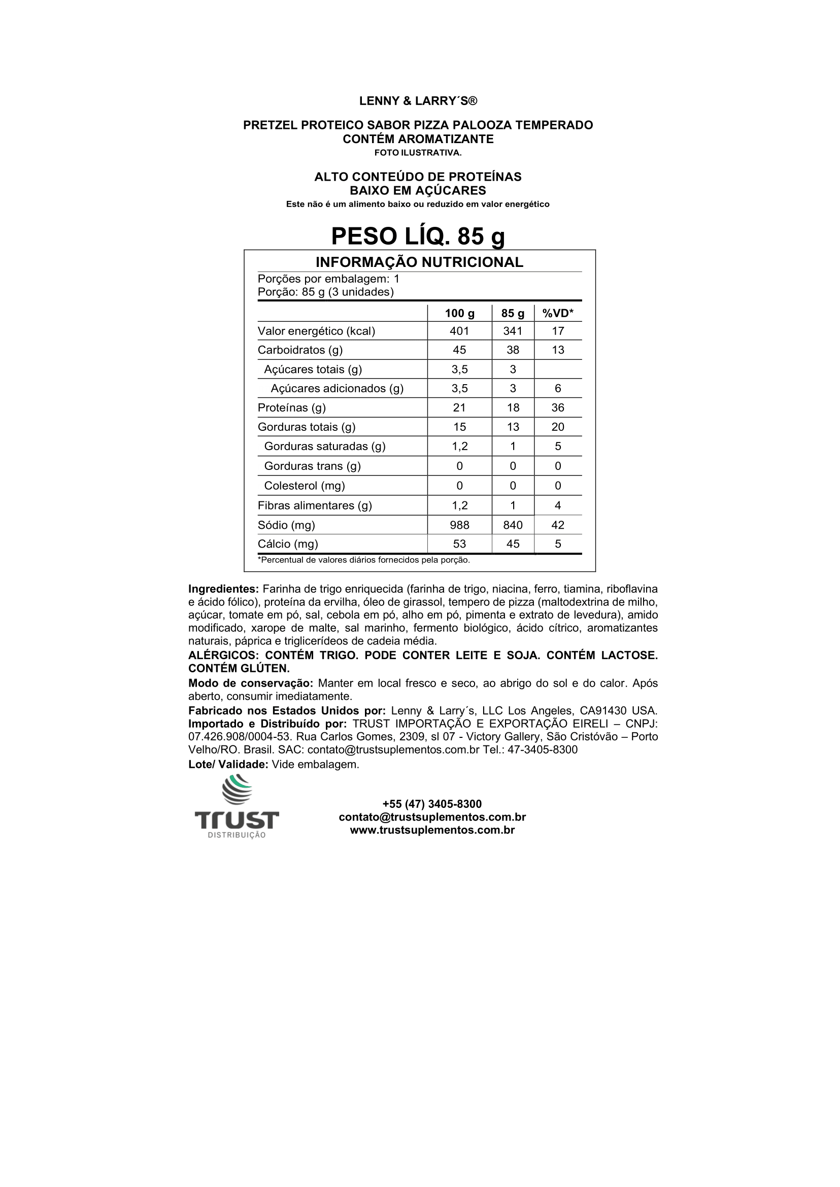 Lenny Larry's Pretzel Pizza Palooza 85g