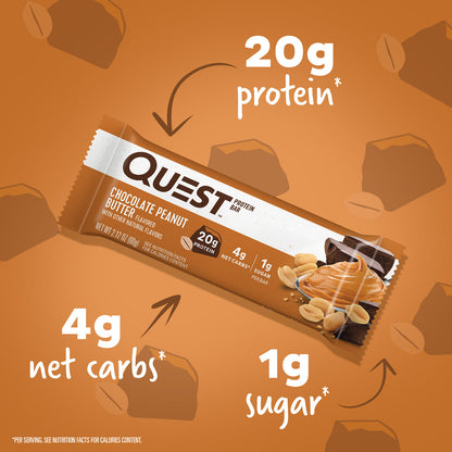 Quest Nutrition Protein Bar Choc Peanut Butter 60g