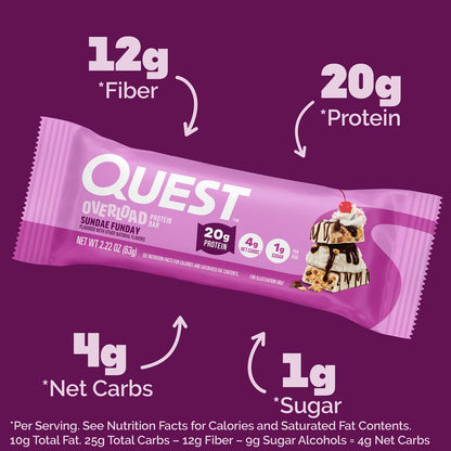 Quest Nutrition Protein Bar Sundae Funday Overload